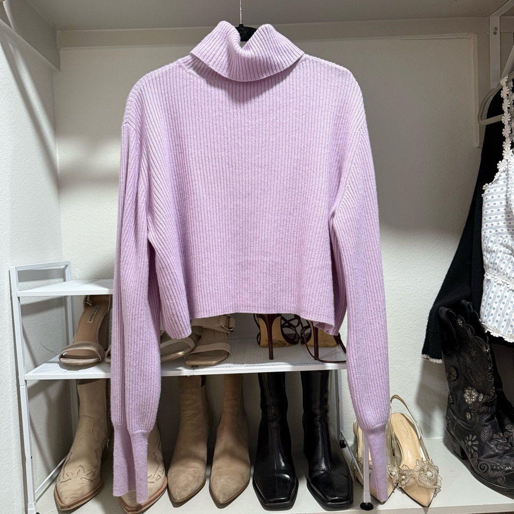 Reformation cropped turtleneck sweater